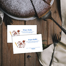 Little Slugger Baseball Diaper Raffle Baby Shower  エンクロージャーカード