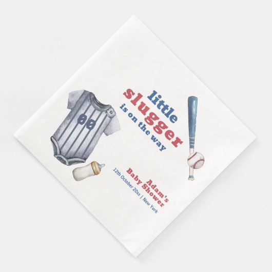 Little Slugger Baseball Shirt Bottle Baby Shower (コーナー)