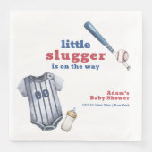 Little Slugger Baseball Shirt Bottle Baby Shower (正面)