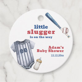Little Slugger Baseball Shirt Bottle Baby Shower  フェイバータグ