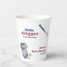 Little Slugger Baseball Shirt Bottle Baby Shower  紙コップ
