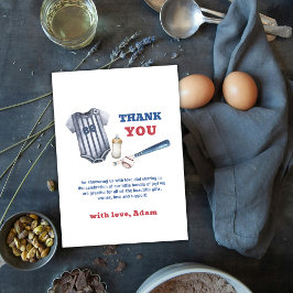 Little Slugger Baseball Shirt Boy Baby Shower  サンキューカード