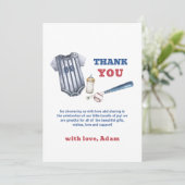 Little Slugger Baseball Shirt Boy Baby Shower  サンキューカード (スタンド正面)