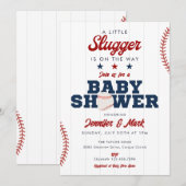 Little Slugger Baseball Sports Baby Shower 招待状 (正面/裏面)