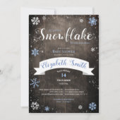 Little snowflake baby boy babyshower 招待状 (正面)