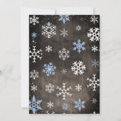 Little snowflake baby boy babyshower 招待状 (裏面)