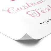 Little Snowflake Baby Shower Table Sign Poster ポスター (角)