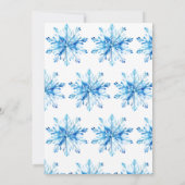Little Snowflake Blue Boy Baby Shower 招待状 (裏面)
