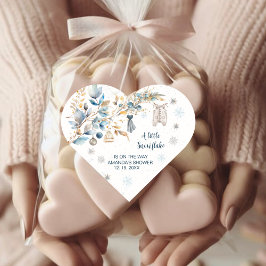 Little Snowflake Clothesline Baby Shower  ハートシール