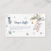 Little Snowflake Clothesline Diaper Raffle Insert  エンクロージャーカード (正面)