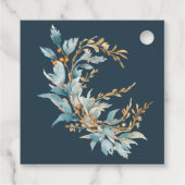 Little Snowflake Clothesline Winter Blue Thank You フェイバータグ (裏面)