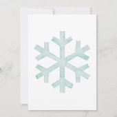 Little snowflake is on the way Winter Baby Shower 招待状 (裏面)