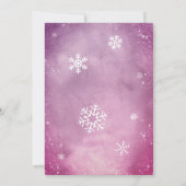 Little snowflake on her way babyshower 招待状 (裏面)