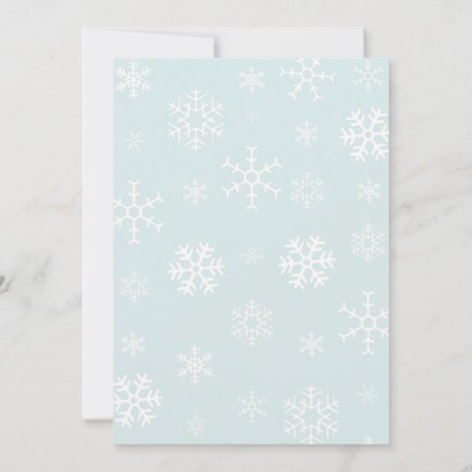 Little snowflake on the way babyshower invitation 招待状 (裏面)