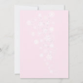 Little Snowflake Pink Girl Baby Shower 招待状 (裏面)