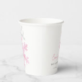 Little Snowflake Pink Winter Baby Shower Cups 紙コップ (右)