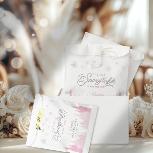 Little Snowflake Winter Baby Shower フェイバーバッグ