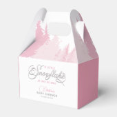 Little Snowflake Winter Baby Shower フェイバーボックス (正面サイド)