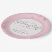 Little Snowflake Winter Baby Shower ペーパープレート (アングル)