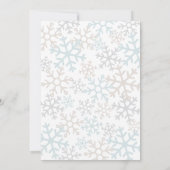 Little Snowflake Winter Baby Shower 招待状 (裏面)