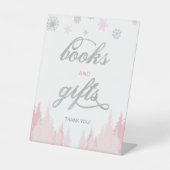 Little Snowflake Winter Baby Shower Books and Gift 台座サイン (正面)