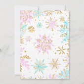 Little Snowflake Winter Baby Shower Invitation 招待状 (裏面)