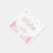 Little Snowflake Winter Baby Shower Napkins スタンダードカクテルナプキン (角)