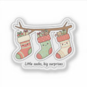 Little Socks Big Surprises Christmas Sticker シール (正面)