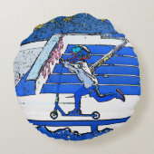 Little Speedster – スクーターライダーラウンドピロー ラウンドクッション (裏面)