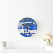 Little Speedster – スクーター・ライダー ラウンド壁時計 (ホーム)