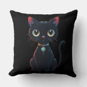 Little Spooky Black Cat クッション (正面)