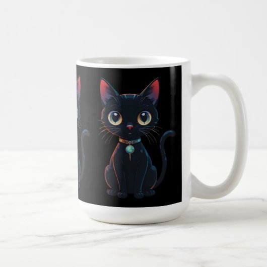 Little Spooky Black Cat コーヒーマグカップ (右)