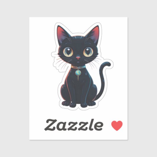 Little Spooky Black Cat シール (シート)