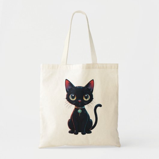 Little Spooky Black Cat トートバッグ (正面)