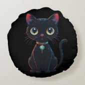 Little Spooky Black Cat ラウンドクッション (裏面)