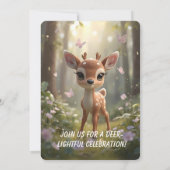 Little Spotted Deer Woodland Birthday Invitation – 招待状 (裏面)