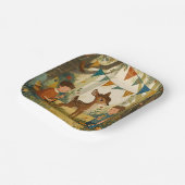 Little Spotted Deer Woodland Birthday Party Paper  ペーパープレート (傾斜あり)