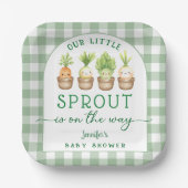 Little Sprout Baby Shower  ペーパープレート (正面)