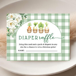 Little Sprout Baby Shower Diaper Raffle エンクロージャーカード