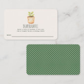 Little Sprout Baby Shower Diaper Raffle Ticket エンクロージャーカード (正面/裏面)