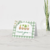 Little Sprout Baby Shower Folded Thank You Cards サンキューカード (正面)