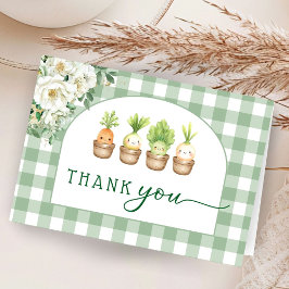 Little Sprout Baby Shower Folded Thank You Cards サンキューカード