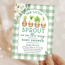 Little Sprout Baby Shower Green Gender Neutral