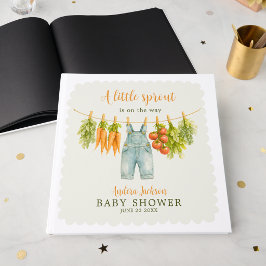 Little Sprout Baby Shower Guest Book Garden Theme ゲストブック