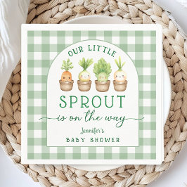 Little Sprout Baby Shower Paper Napkin スタンダードカクテルナプキン