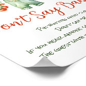 Little Sprout Clothesline Don't Say Baby Shower ポスター (角)