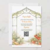  Little Sprout Clothesline Garden Baby Shower  招待状 (裏面)