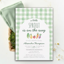 Little Sprout Cute Produce Watercolor Baby Shower