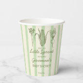 Little sprout farmers market baby shower monogram  紙コップ (裏面)