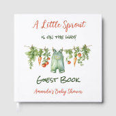 Little Sprout Farmhouse Clothesline Baby Shower ゲストブック (正面)